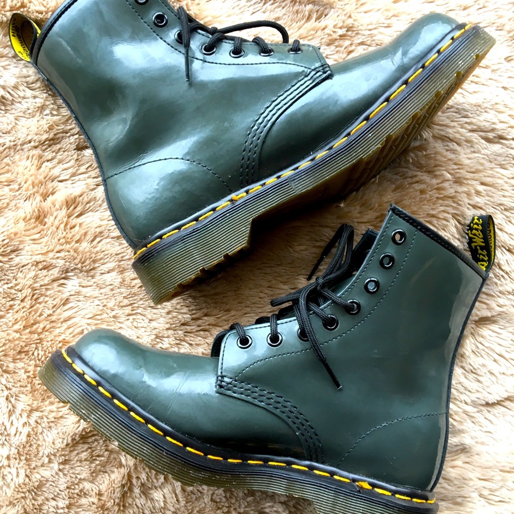 Dr. Martens Grey-Green Combat Boots